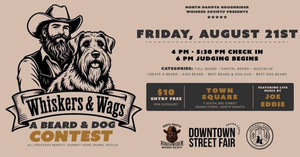 Whiskers & Wags – A Beard and Dog Contest Logo